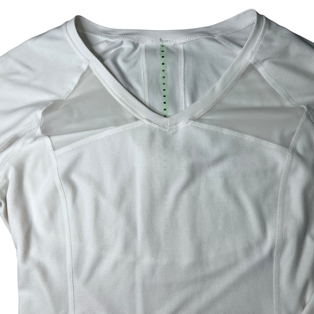 Lululemon Pace Pusher Long Sleeve Rulu Top White Women’s 8 - Picture 5 of 11